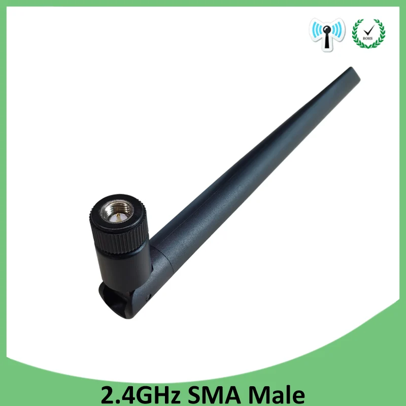 2pcs 2 4 GHz WiFi Antenna 5dBi Aerial SMA Male Connector 2 4ghz antena wi fi 4