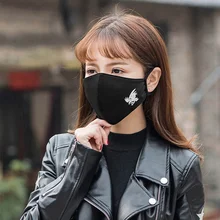 Светящиеся маски на рот, черные воздушные загрязнения, маска для рта, аниме, противопылевые маски, Непродуваемые рот-муфельные, устойчивые к бактериям, грипп, маска для лица
