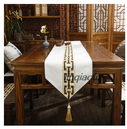 New Chinese modern minimalist table flag European American style garden tablecloth coffee table cloth bed towel Table runner