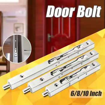 

304 Stainless Steel Hiddens Door Bolt Security Guard Door Latch 6/8/10 inch Sliding Door Lock Bathroom Bolt Dust Proof Hardware