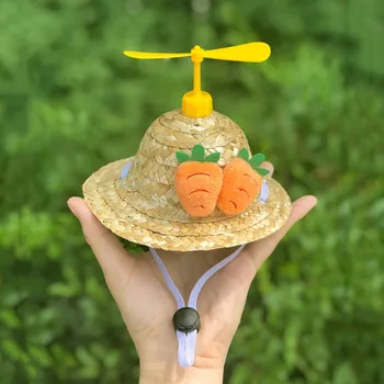 

Creative Dog Hat Pet Decoration Small And Medium Dogs Cats Photography Props Cute Bamboo Dragonfly Dog Hat Pet Supplies
