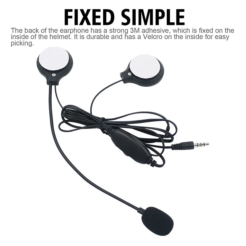 Intercom Headphone Helmet Headset with Microphone Interphone Stereo Earphone Answer the Phone FKU66