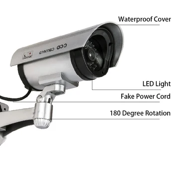 

Simulation Toys Fake Surveillance Cameras Security Safety LED Light Joy Funny CCTV Indoor/Outdoor Fake Surveillance Camera