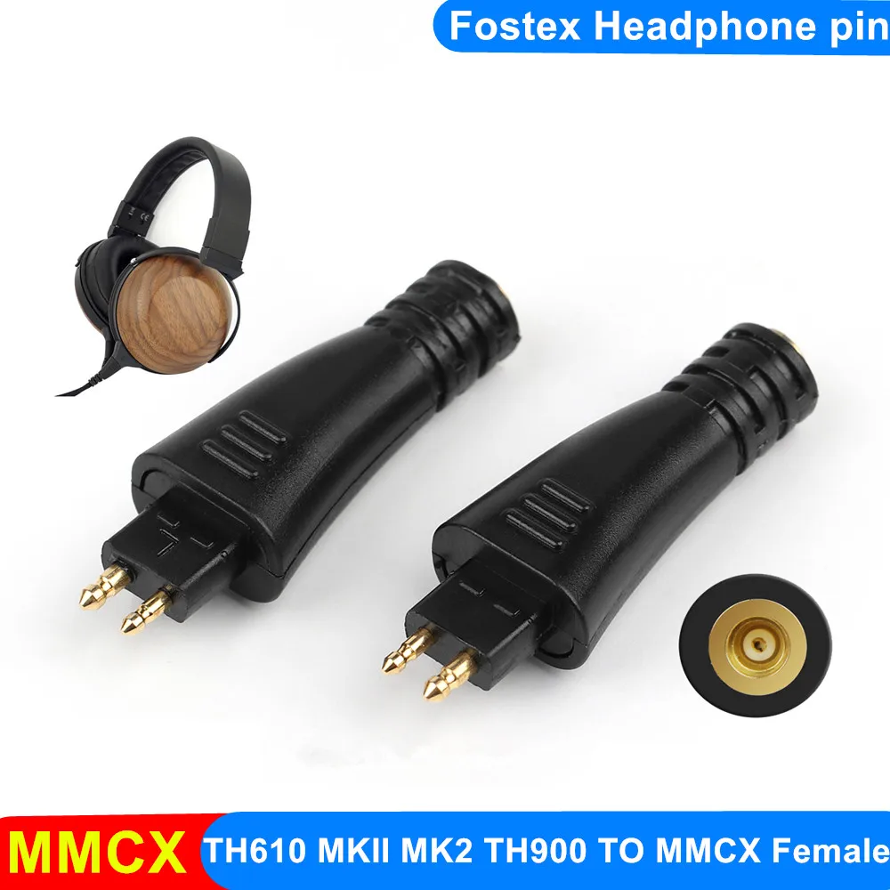 QYFANG Plug Headphone Plug TH610 TH900 MMCX Female Pin Converter Audio Jack Adapter Cable Connector Fostex HiFi HeadphoneAdapter transfer cable