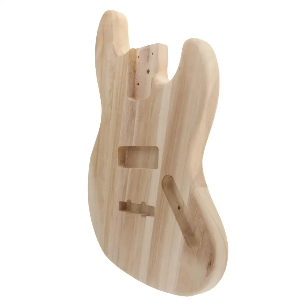 Unfinished Electric Guitar Body Handcrafted Guitar Barrel Maple Wood for JB Style Bass Guitar Replacement Parts