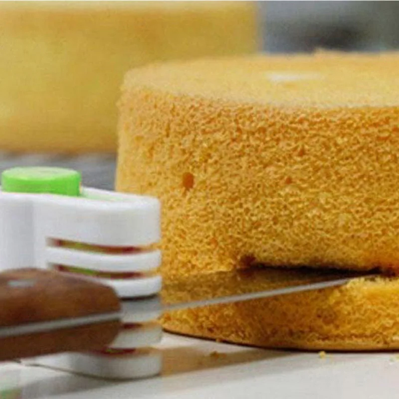 5Layers Bread Slicer Food-Grade Plastic Cake Bread Cutter Cutting Knife Splitter Toast Slicer 2Pcs