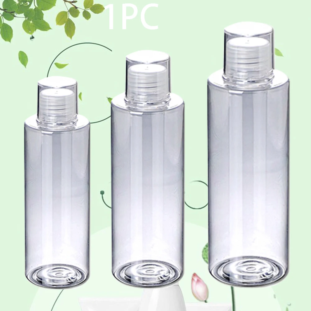 Container Flip Top Lotion Bottles Body Wash Refillable Cream Empty Shampoo Travel Home Essential Oil Screw Lids Clear Toner