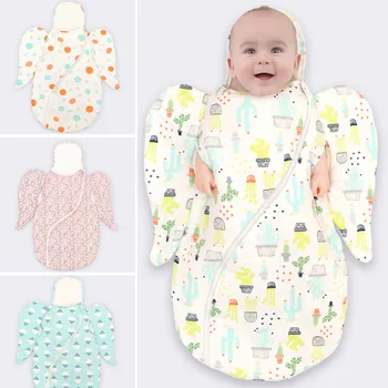 

Newborn Baby Sleeping Bag Winter Angel Wings Swaddle Wrap Cotton Stroller Sleep Sack for Kids Toddler Infants Sleepsack 0-8M