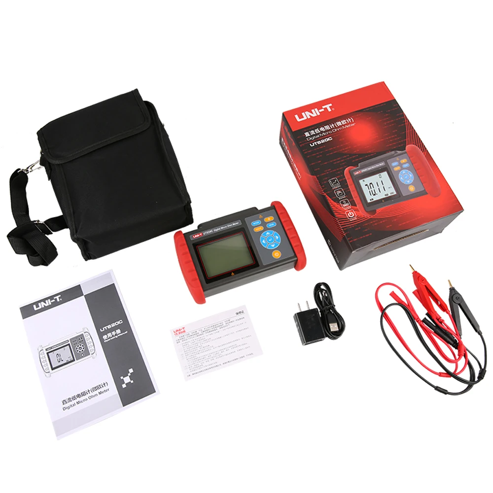 UNI-T Digital Meter DC Low Resistance UT620C Milliohm Meter DC Milliohm Low Resistance Microohm Ohm Tester resistance tester