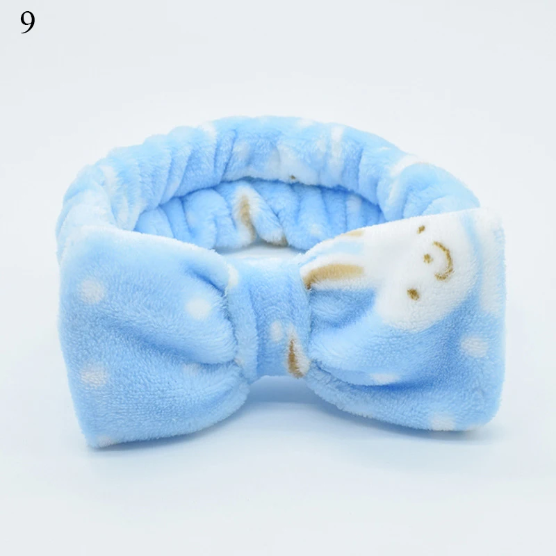 Winter Elastic Coral Fleece Hairband Bowknot Headband For Spa Bath Shower Makeup Face Wash Cosmetic Headband Hair Accessories star hair clips Hair Accessories