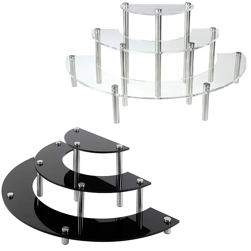 Acrylic Cosmetic Storage Rack Acrylic Figure Display Stand 3layer