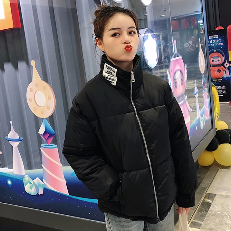 

Short Students Thick down Coat 2019 Winter New Style Korean-style Loose-Fit Slimming Stand Collar Women's Cotton Overcoat Fashio