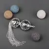 Eudora 20mm Aromatherapy Pendant Heart ball cage Essential Oil Diffuser Necklace Lava Stone Angel Caller Locket with tassel K169 4