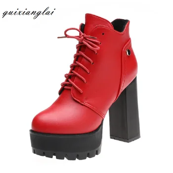 

Super high heels 12CM sexy thick-soled autumn and winter thick with Martin boots women's boots
