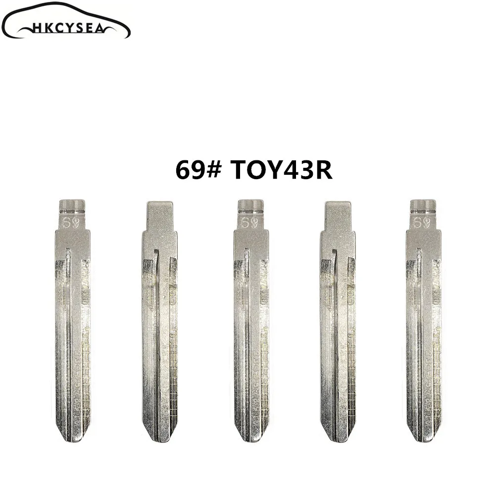 HKCYSEA Выгравированная линия Пустая шкала Uncut KD Key Blade 69 # TOY43R для Subaru XV/Great Wall/old Toyota Lishi