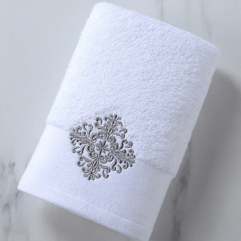 Bath Towels Cotton Towel Embroidery Adult Bath Towels Bathroom 140*80 cm Large Soft Cover Hotel Home Blanket Decoration Terry Wedding Gift