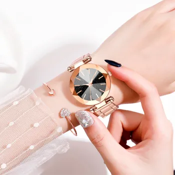 

Bling Star Sky Watch Ladies Multiangle Gold Watches Convex Quartz Wristwatch Top Brand Luxuries Wristwatches OTOKY Designer Часы