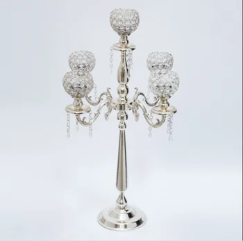 

8pcs)75cm tall )clear crystal candelabra wedding decoration candelabra