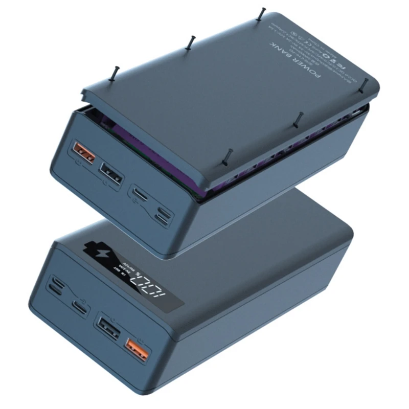 Чехол для внешнего аккумулятора 5/10 Вт разъем QC3.0 PD ЖК-дисплей самостоятельной