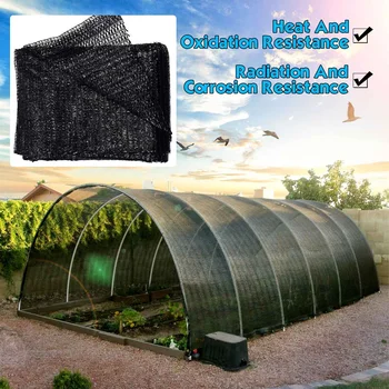 

6x2M Outdoor 100% Anti-UV Sunshade Net Garden Sunscreen Sunblock Shade Cloth Net Plant Greenhouse Cover Car Cover Shading Rate