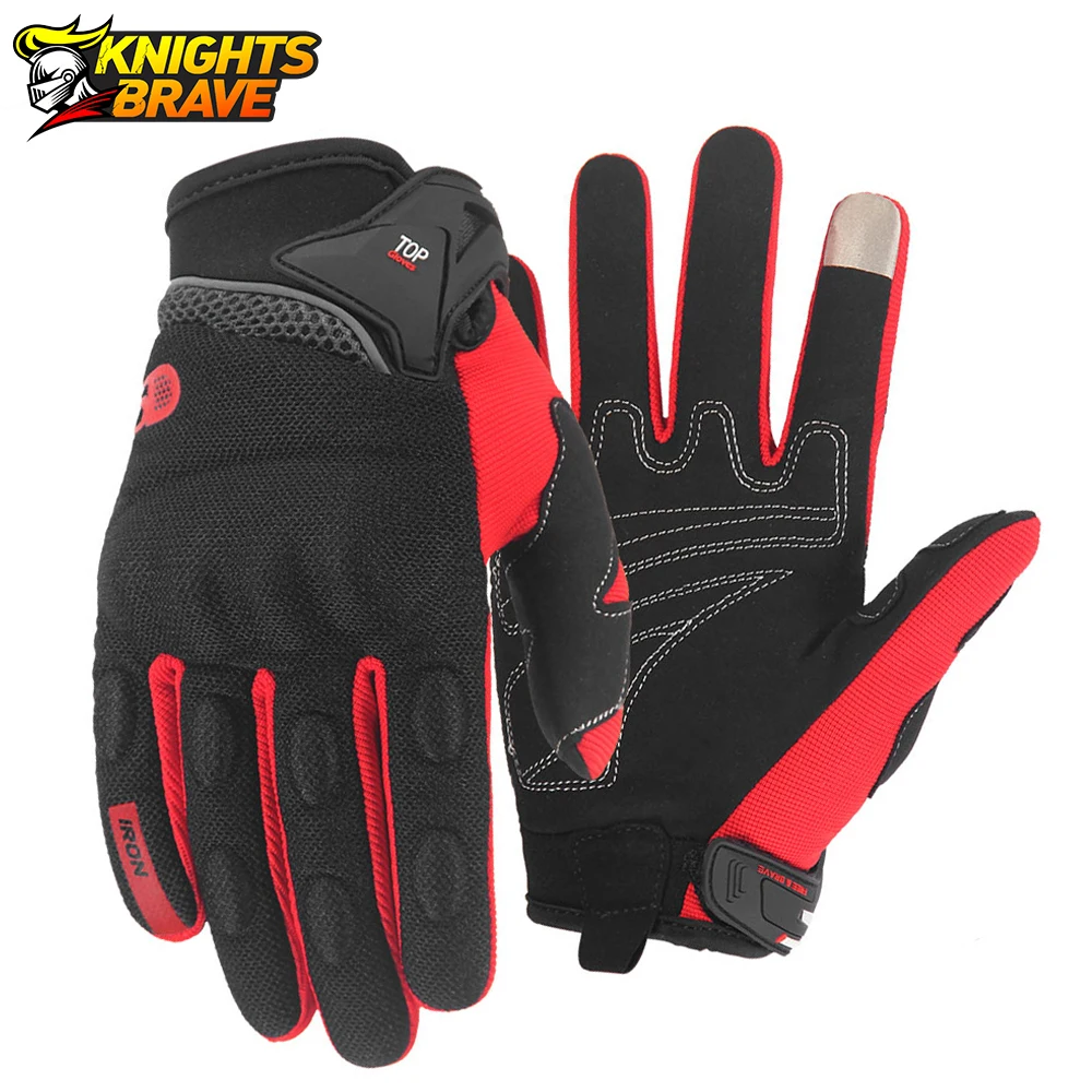 

HEROBIKER Motorcycle Glove Moto Guantes Luvas Hard Knuckle Summer Breathable Motorbike Riding Anti Vibration Gloves For Men