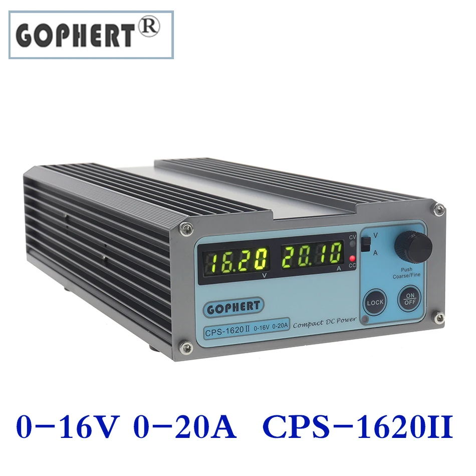 CPS 1620 300 Вт (110Vac/ 220Vac) 0 16 В/0 20A Gopher компактный цифровой Регулируемый источник