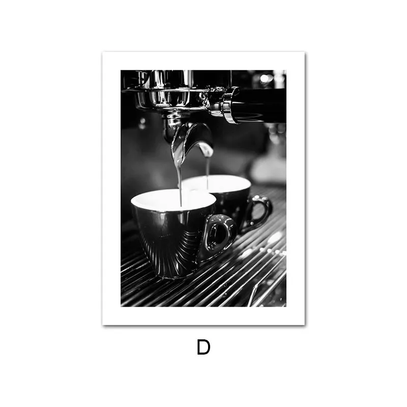 Coffee-Wine-Bead-Poster-Black-White-Food-Drink-Kitchen-Wall-Art-Print-Simple-Canvas-Painting-Modern (7)