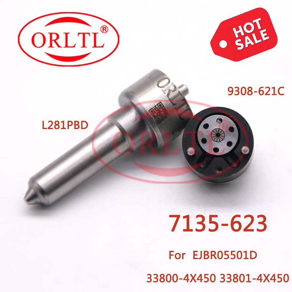 ORLTL 7135-623 дизельный инжектор ремонтные комплекты L281PBD(L281PRD+ 9308-621C) для инжектора EJBR05501D 33800-4X450 33801-4X450