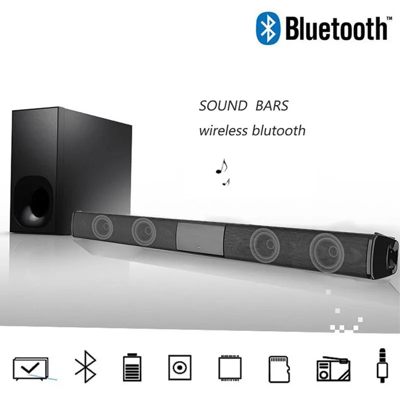 20 Вт Саундбар для телевизора проводной и беспроводной Bluetooth домашний объемный Саундбар с пультом дистанционного управления для ПК театр ТВ динамик