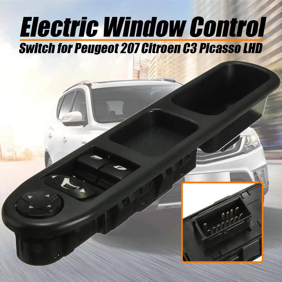 Автомобильный главный переключатель управления окном 6554QC 6554.QC 6490.HQ 6554.HJ для peugeot 207 для Citroen C3 Picasso - Цвет: 1