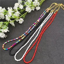 JCYMONG New Design 3MM Beads 17 Style 40CM Necklace For Women Fashion Gold Color Link Chian Long Necklace Choker Necklace