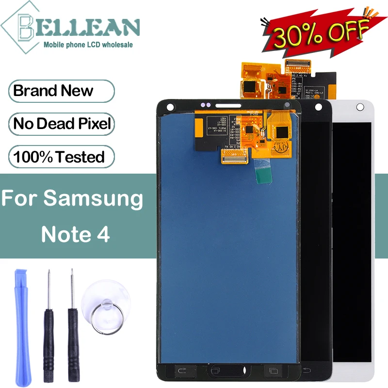 

Dinamico Promotion For Samsung Galaxy Note 4 Lcd With Touch Screen Digitizer Assembly N910 N910F N910T N910P N910A Lcd+Tools