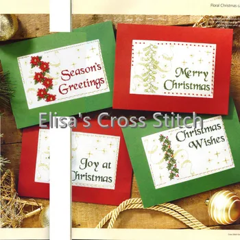 

CD301 18ct DIY Greeting Card Art Popular Full Set CrossStitch Greeting Card Birthday Christmas Gift Season Wishes