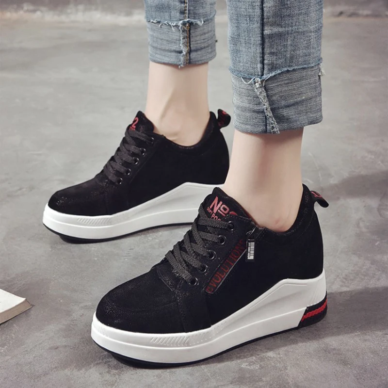 

Women's Sneakers With Platform shoes Casual Shoes Woman Woman-shoes Thick Womens Summer Fashion Heels Lace-Up Slip-On Increased