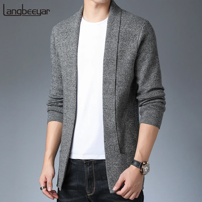2020 Top Grade New Fashion Sweaters Men's Cardigan Coat Long Slim Fit Jumpers Knitwear Autumn Korean Style Casual Men Clothes 2020 Top Grade New Fashion Sweaters Men's Cardigan Coat Long Slim Fit Jumpers Knitwear Autumn Korean Style Casual Men Clothes