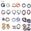 Leosoxs 1 Piece 6-25mm Hot sale stainless steel pulley hollow fashion auricle ear expansion body piercing jewelry ► Photo 1/6