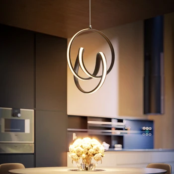

AWSIaiton Lustre Chandelier for living room Bedroom A;uminum Wave led Modern Ceiling Chandeler lighting Modern Chandelier