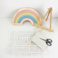 Rainbow Felt Letter Board Montessori Language Toys Spelling Words Baby Early Education Toys Home Message Board Gift For Children 2