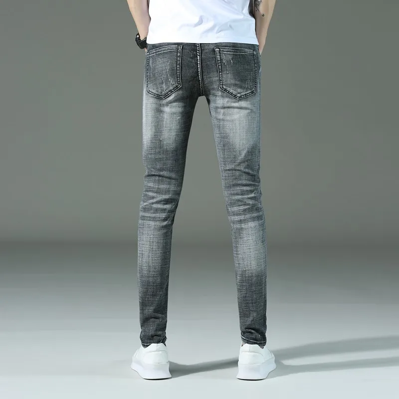 Seller Jeans Casual Pants Autumn Sweatpants Streetwear Male Trousers MOOWNUC Hole Skinny Denim Jeans For Men Slim Designer Straight