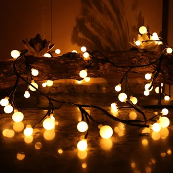 

Christmas Lighting Strings LED 2.5M rattan branches light string memory function lamp round ball bar wedding Deco lamp