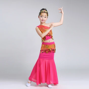 

Children's Performance Clothing Girls Children's Dance Dress Dance Peacock Dance National Performance Clothing