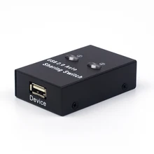 2 portas usb switch splitter usb2.0 hub dois computador periféricos compartilhando impressora mouse escritório uso doméstico
