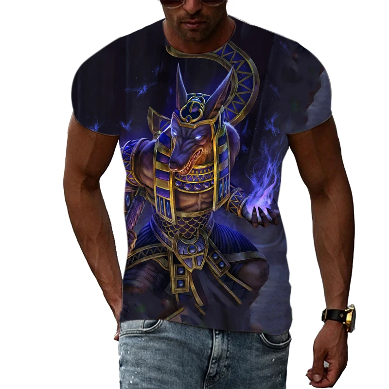 T-shirt Débardeur Homme/femme Motif Anubis égyptien - Impression 3D - NEUF Avec étiquettes