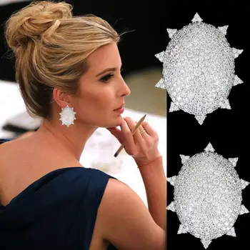 

GODKI 2020 Trendy Spring Fireworks Earrings For Women Wedding Sunflower Party CZ Cubic Zirconia Earring High Jewelry Addiction