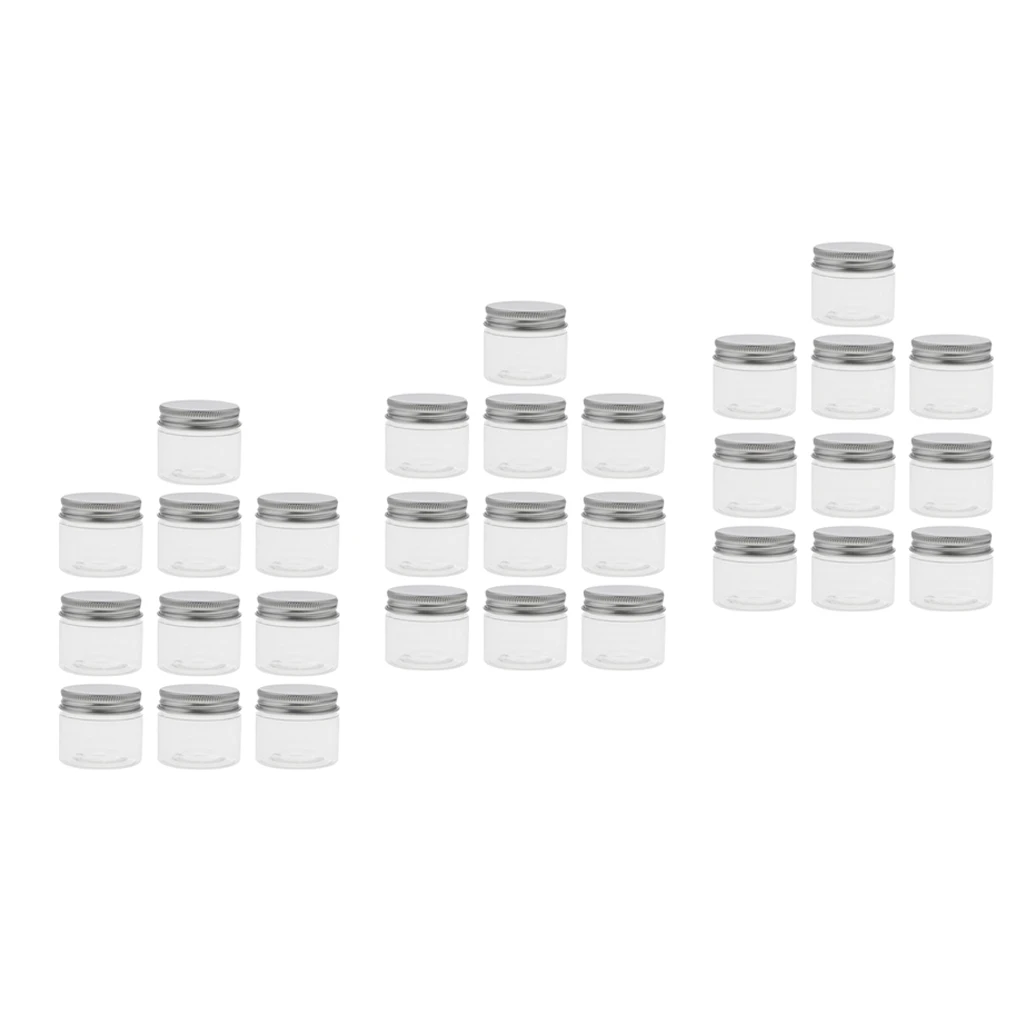 30 Packs Empty Cosmetic Containers, Round Sample Pots Jars for Makeup Eye Shadow, Nails, Powder, Jewelry, Cream