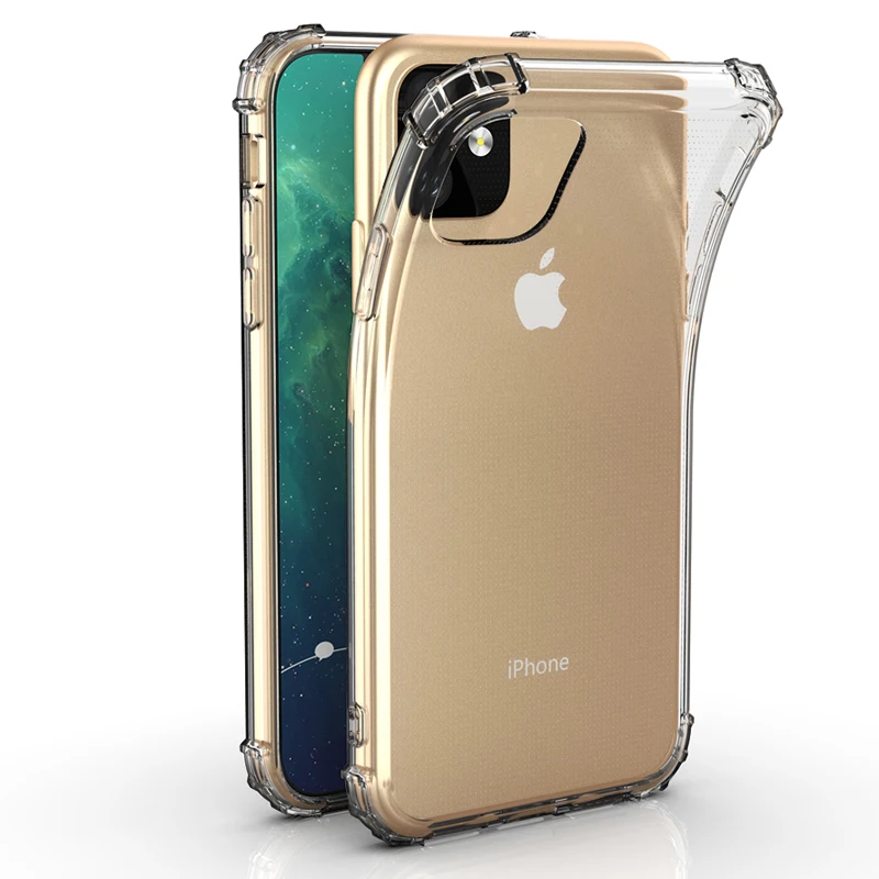 

For iPhone 11 2019 Crystal TPU Soft Back Case iPhone 11 Pro Shockproof Phone Case Slim Clear Back Cover for iPhone 11 5.8inch