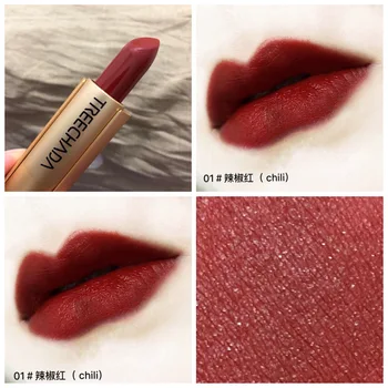 

Thailand Treechada Small Gold Bar Lipstick, Magic Mirror Matte surface lasting does not decolorize