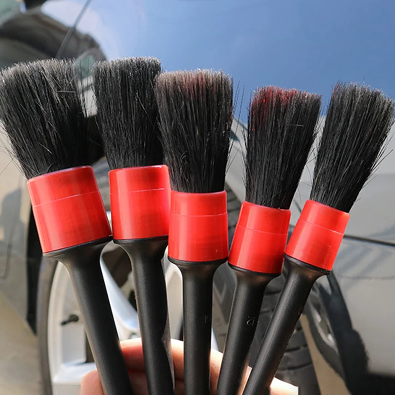 

5Pcs Soft Detailing Brush Car Cleaning Set Automotive Detailing For Car air conditioner outlet Cleaning Dirt Dust Clean Brush