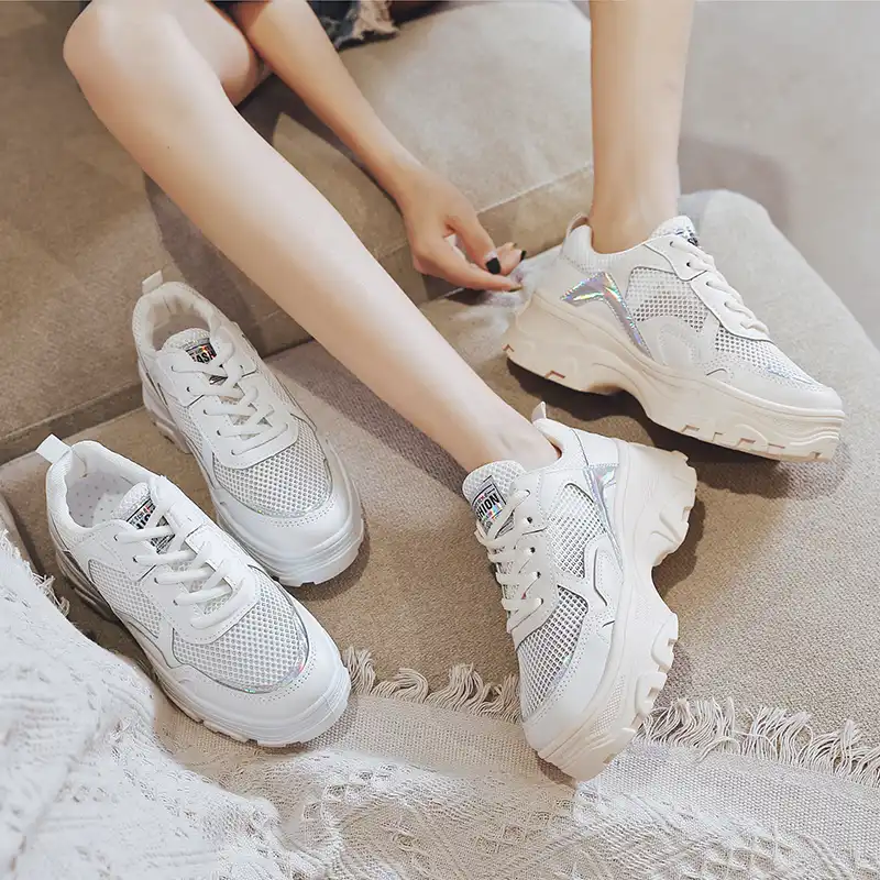 tenis plataforma com laço