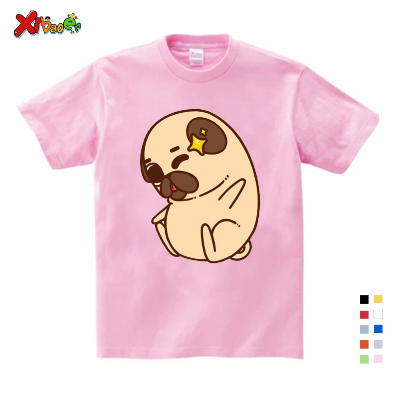

Summer Toddler Kid Baby Girls T-shirt Pet Dog Sleeps Print Short Sleeve Yellow Tshirt Infant Clothes Summer Clothes for Kids